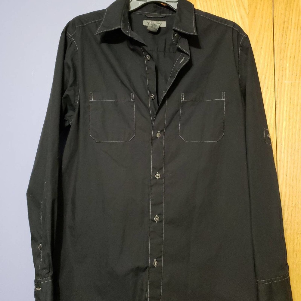 Spring+Mercer Black Button Up Sz M